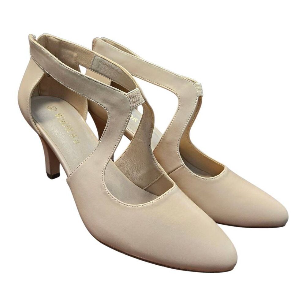 Wuorwu Cream/Tan Heels off White Womens Size 9.5 oz Brand New
